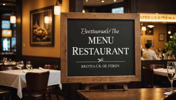 Pancarte menu restaurant : attirer l'œil et éveiller l'appétit